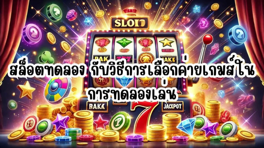 สล็อตทดลอง กับวิธีการเลือกค่ายเกมส์ในการทดลองเล่น