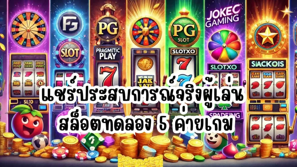 แชร์ประสบการณ์จริงผู้เล่น สล็อตทดลอง 5 ค่ายเกม