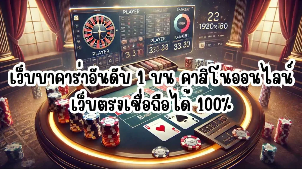 เว็บบาคาร่าอันดับ 1 บน คาสิโนออนไลน์เว็บตรงเชื่อถือได้ 100%